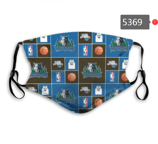 2020 NBA Minnesota Timberwolves Dust mask with filter->nfl dust mask->Sports Accessory